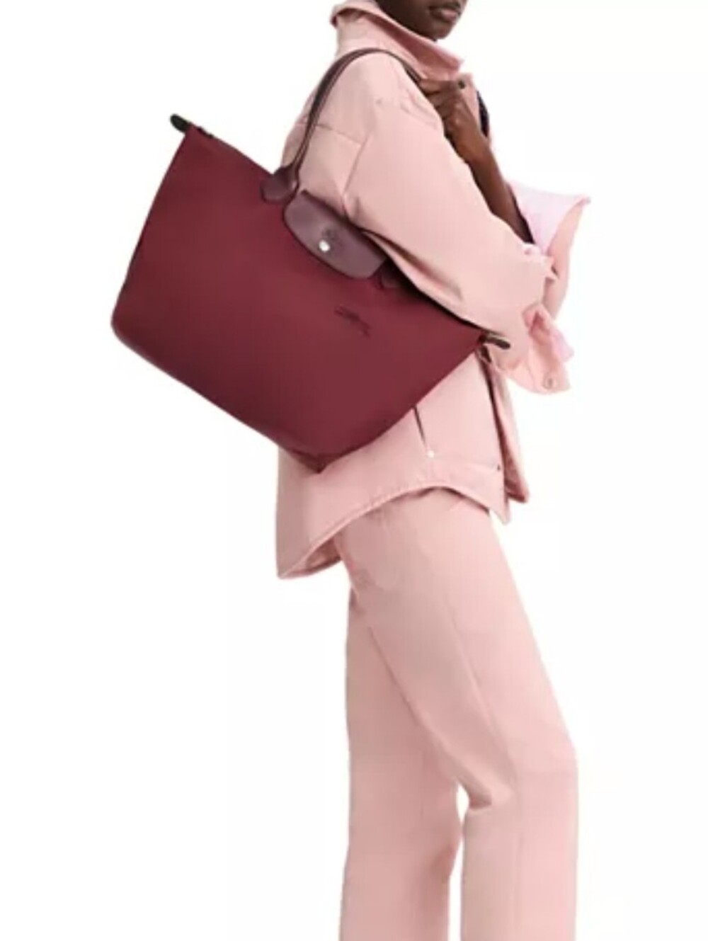 LONGCHAMP LE PLIAGE LARGE TOTE Recycled Canvas Color Pomegranate